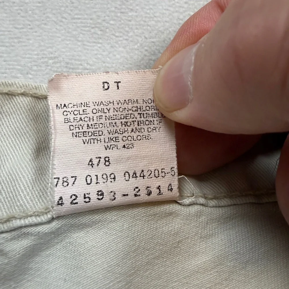 VTG 90s Levis L2 Khakis Mens 36x32 Beige Cargo Pants Relax Fit Cotton Twill Y2K